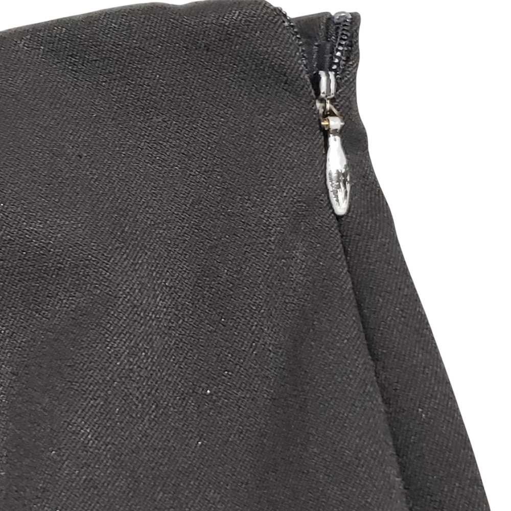Talbots Womens Stretch Black Side Zip Flat Front Trouser Dress Pants Sz 14 - Picture 6 of 12